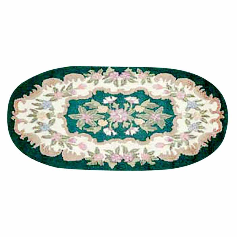 Area Rugs | Oval Area Rug 8′ x 5′ Green Cotton Area Rugs Area Rugs