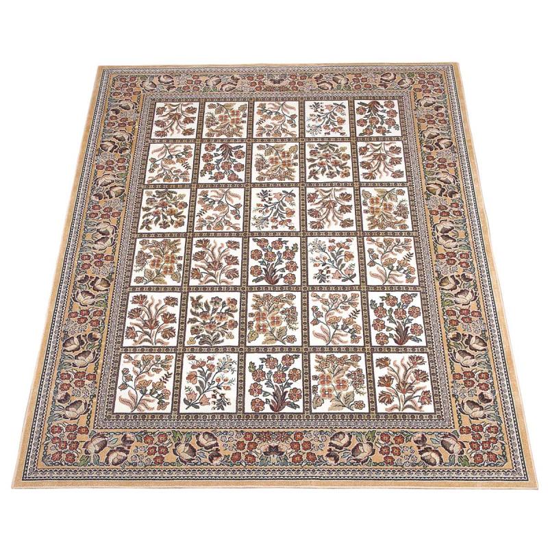 Area Rugs | Rectangular Area Rug 10′ 10″ x  7′ 7″ Beige Silk Blend Area Rugs Area Rugs