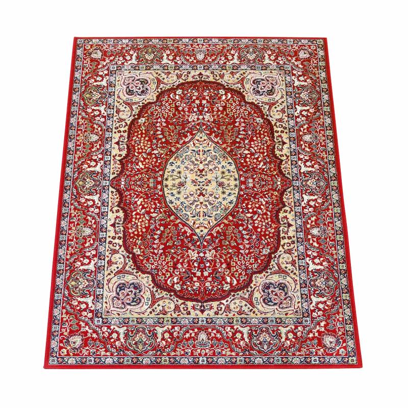 Area Rugs | Rectangular Area Rug 10′ 10″ x  7′ 7″ Red Silk Blend Area Rugs Area Rugs