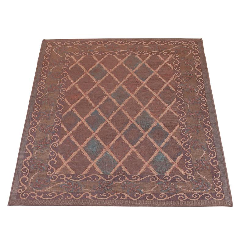 Area Rugs | Rectangular Area Rug 6′ x 4′ Brown Chenille Vintage Style Area Rugs Area Rugs