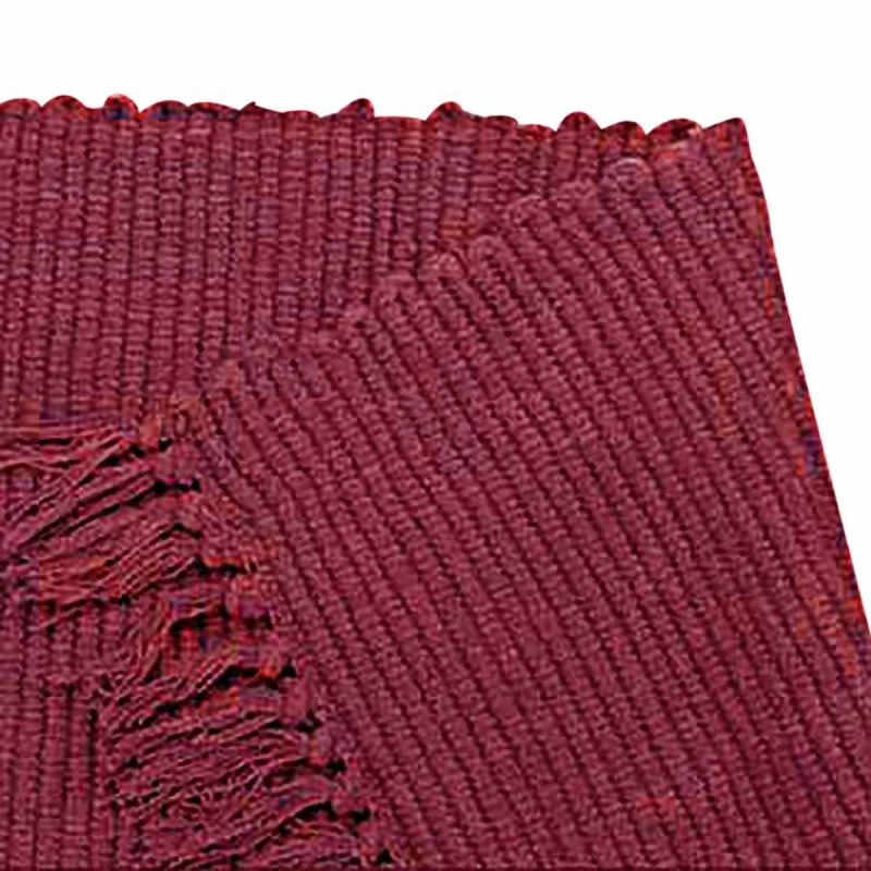 Area Rugs | Rectangular Area Rug 8′ x 2′ 6″ Red Cotton Area Rugs Area Rugs