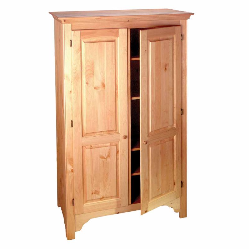 Armoires | Shaker Armoire Solid Pine Country Stain Finish 68 H x 44 W Armoires Armoires