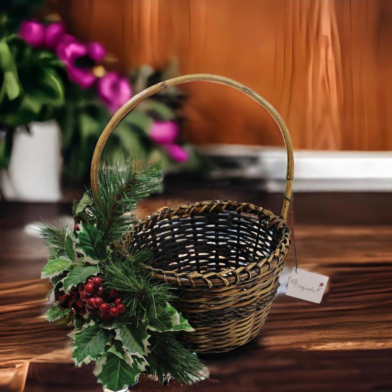 Baskets, Trays and Chests | Decorative Basket Brown Wicker 14.5 “H Baskets, Trays & Chests Baskets, Trays & Chests