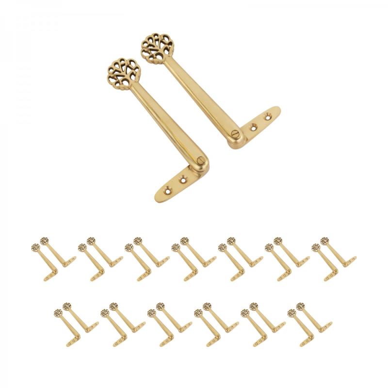 Carpet Clips | Floral Stair Carpet Runner Holder Clips Solid Cast Brass 5.5″ L Pack of 13 Carpet Clips Carpet Clips