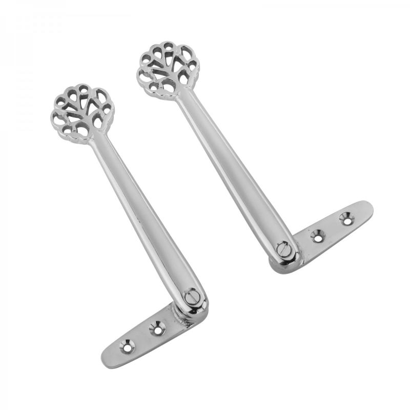 Carpet Clips | Solid Carpet Arm Stair Holder Pair Chrome Finish Carpet Clips Carpet Clips