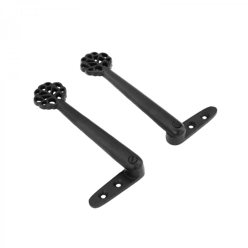 Carpet Clips | Stair Carpet Runner Holder Clip Pair Solid Aluminium Black Gloss Carpet Clips Carpet Clips