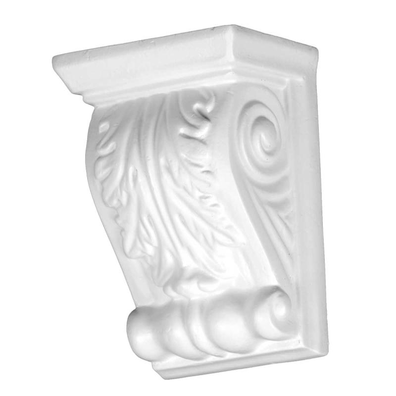 Corbels and Pilasters | Decorative White Urethane Corner Wall Mount Finish Ceiling Molding & Trim Corbels & Pilasters