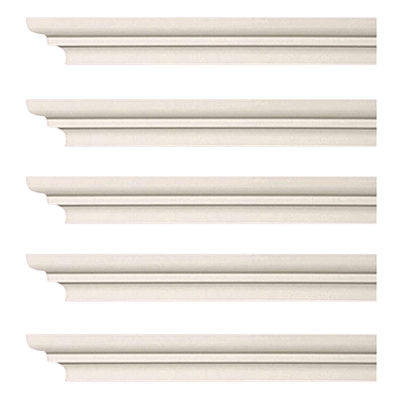 Cornice | Cornice White Urethane Papillon Simple Design 5 Pieces Totaling 470″ Length Ceiling Molding & Trim Cornice