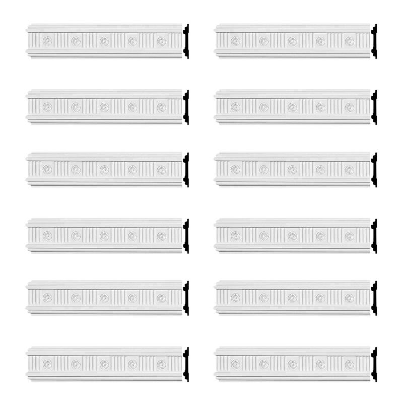 Cornice | Crown Molding White Urethane Westchester Ornate  12 Pcs  1152″ LL Ceiling Molding & Trim Cornice