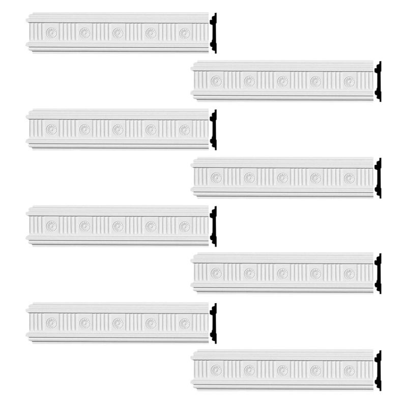 Cornice | Crown Molding White Urethane Westchester Ornate  8 Pcs 768″ Length Ceiling Molding & Trim Cornice