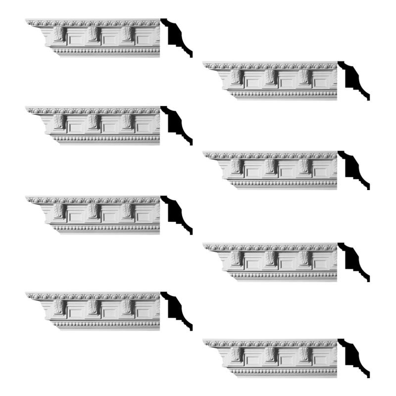 Cornice | Ornate Cornice White Urethane  95″ L Edinburgh Ceiling Molding & Trim Cornice