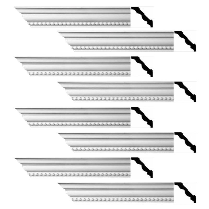 Cornice | Ornate Cornice White Urethane Chilton Springs  8 Pieces Totaling 752″ Length Ceiling Molding & Trim Cornice