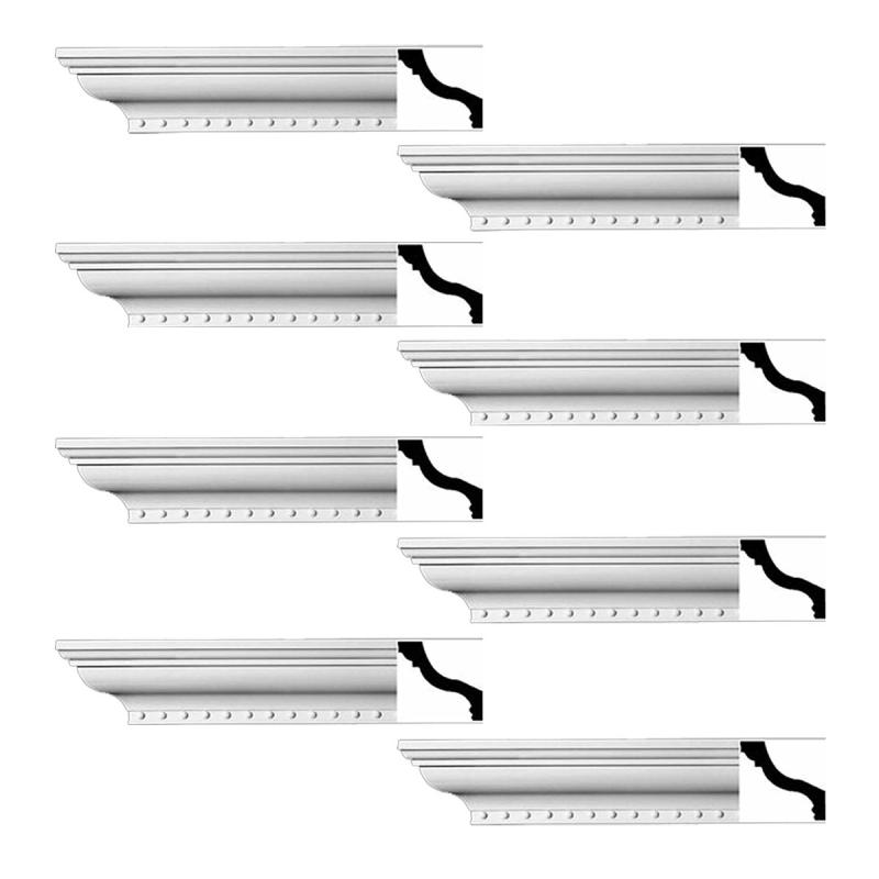 Cornice | Ornate Cornice White Urethane Hawley Design 8 Pieces Totaling 752″ Length Ceiling Molding & Trim Cornice