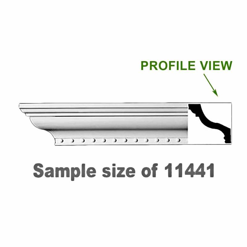 Cornice Samples | Cornice White Urethane 23.5″ Sample of 11441 Ceiling Molding & Trim Cornice Samples