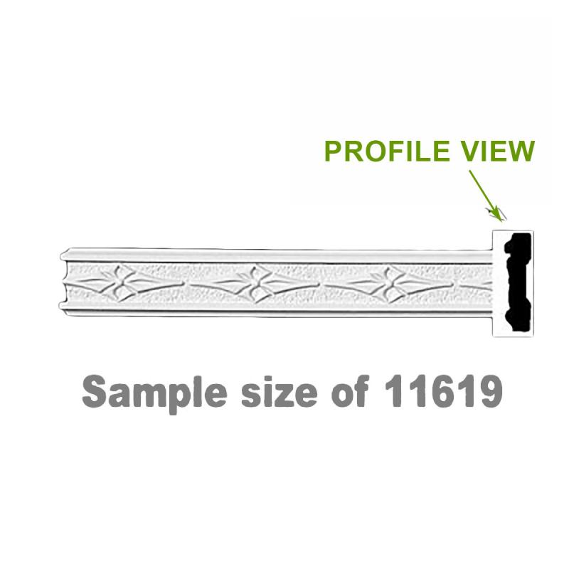 Cornice Samples | Cornice White Urethane 24″ Sample of 11619 Ceiling Molding & Trim Cornice Samples