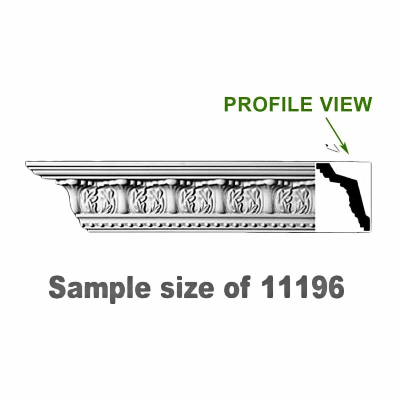 Cornice Samples | Cornice White Urethane Sample of 11196 24″ Long Ceiling Molding & Trim Cornice Samples