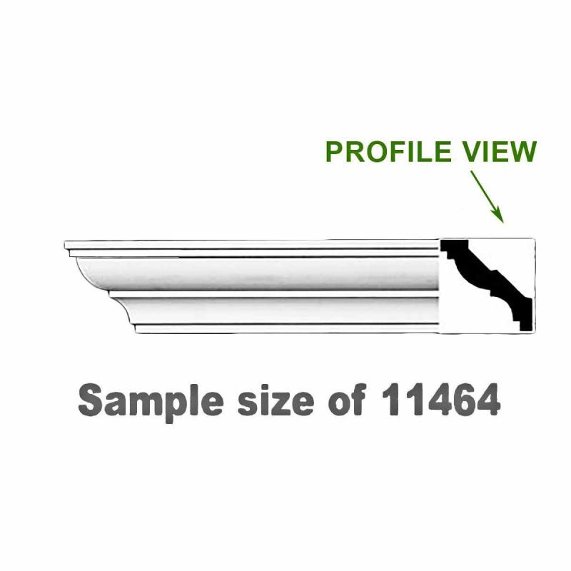 Cornice Samples | Cornice White Urethane Sample of 11464 24″ Long Ceiling Molding & Trim Cornice Samples