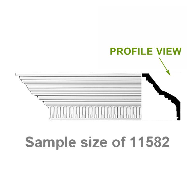 Cornice Samples | Cornice White Urethane Sample of 11582 Ceiling Molding & Trim Cornice Samples