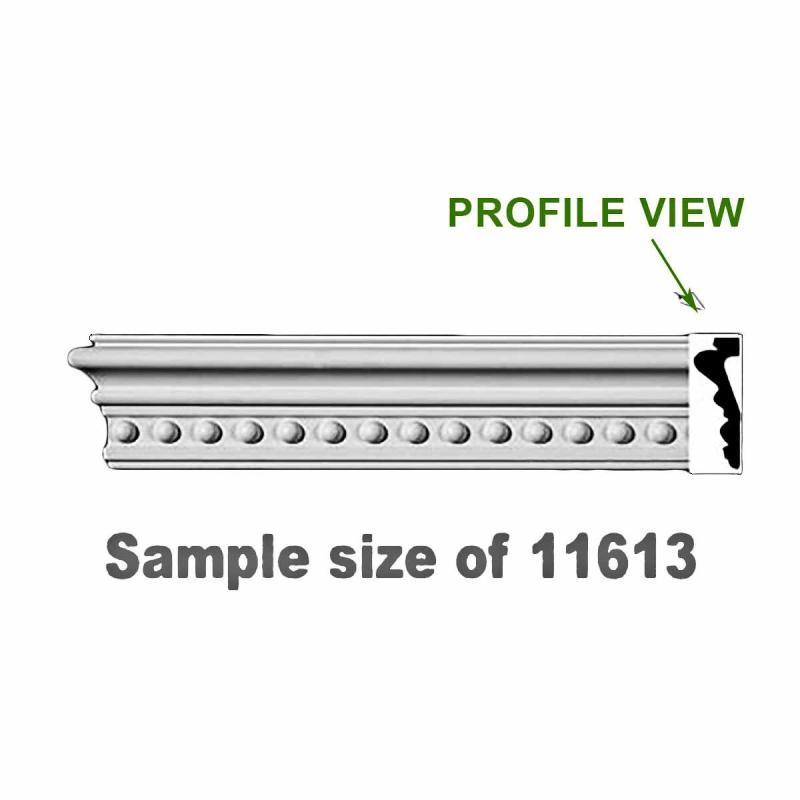 Cornice Samples | Cornice White Urethane Sample of 11613 24″ Long Ceiling Molding & Trim Cornice Samples