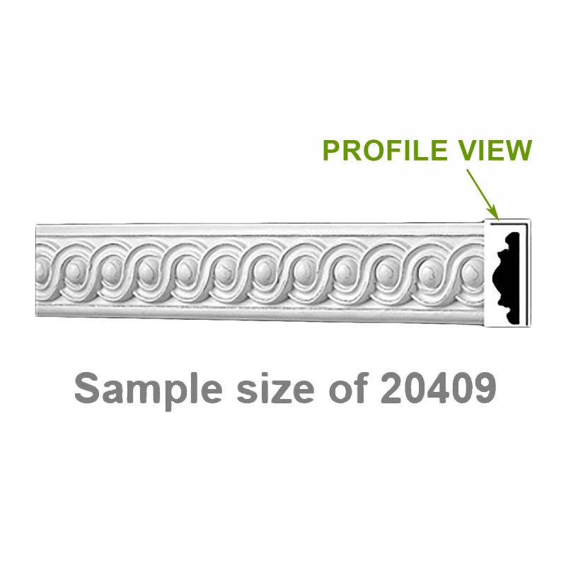 Cornice Samples | Cornice White Urethane Sample of 20409 19.5″ Long Ceiling Molding & Trim Cornice Samples