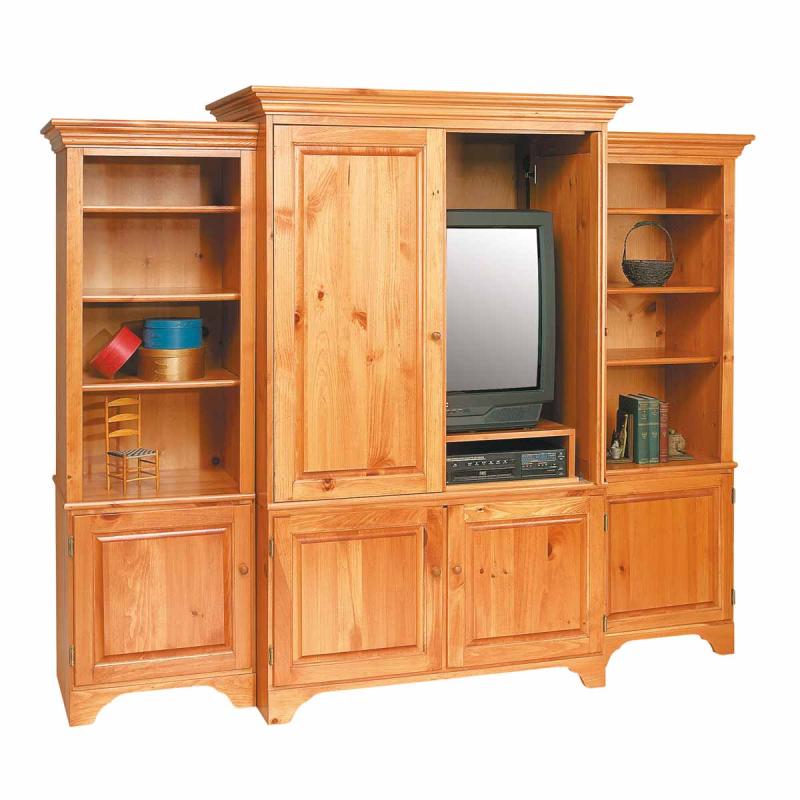 Entertainment Centers | Shaker Unfinished Pine TV Stands Entertainment Center Solid Natural Pi Entertainment Centers Entertainment Centers