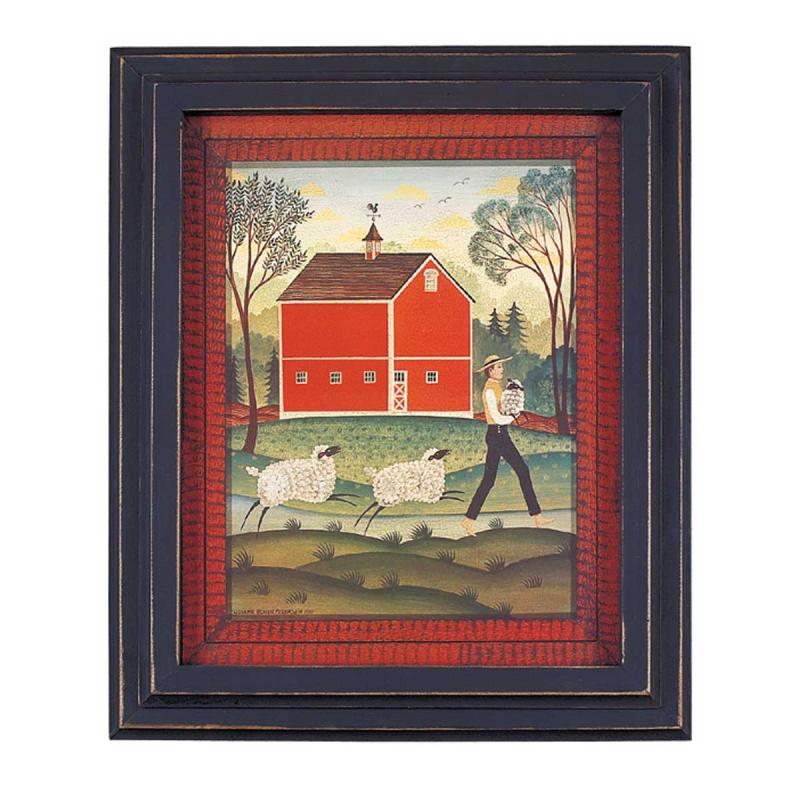 Framed Prints | Framed Print Red Wood Sheep 25 1/8″ x 21 1/8″ Wall Art Framed Prints Framed Prints