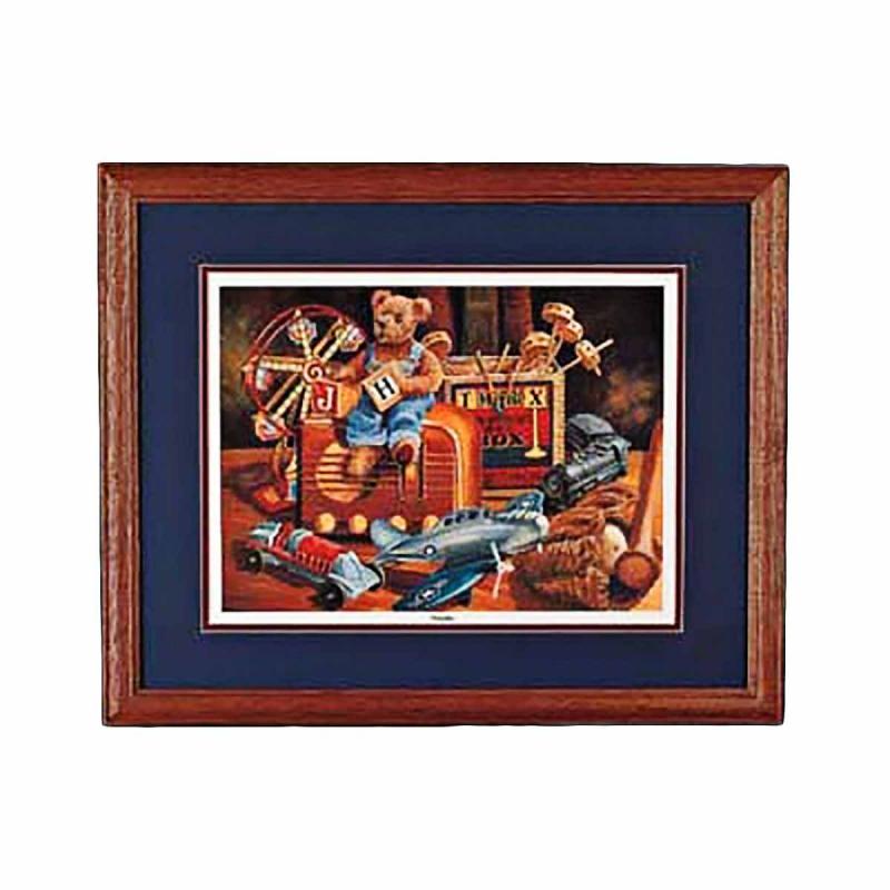 Framed Prints | Wall Art Old Toys Print Cherry Frame 20″ x 16″ Framed Prints Framed Prints