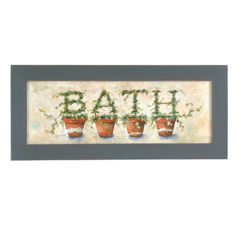 Framed Prints | Wall Hanging Print Crackle Wood Ivy Topiary  8.5″H Framed Prints Framed Prints