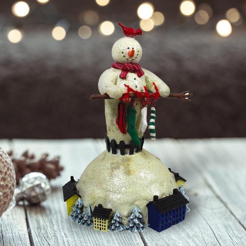 Holiday Decor | Christmas Decor Music Box Winter Holiday Wonderland White Plastic 7″H Holiday Decor Holiday Decor