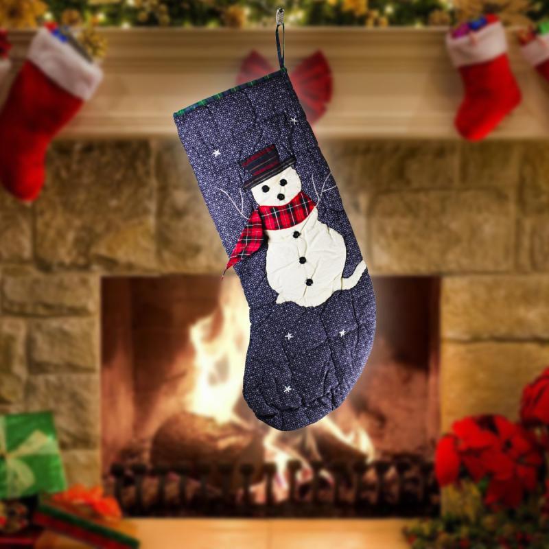 Holiday Decor | Christmas Stockings Blue/Green Cotton 20 3/4″H x 7 1/2″W – Holiday Home Decor Holiday Decor Holiday Decor