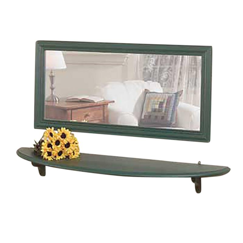 Mirrors | Bathroom Mirror Shelf Bayberry Green Pine Wall Mount Mirror Living Room Accents Mirrors