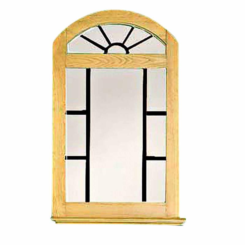 Mirrors | Bathroom Vanity Mirror Windowpane Arch Country Pine Finish Living Room Accents Mirrors