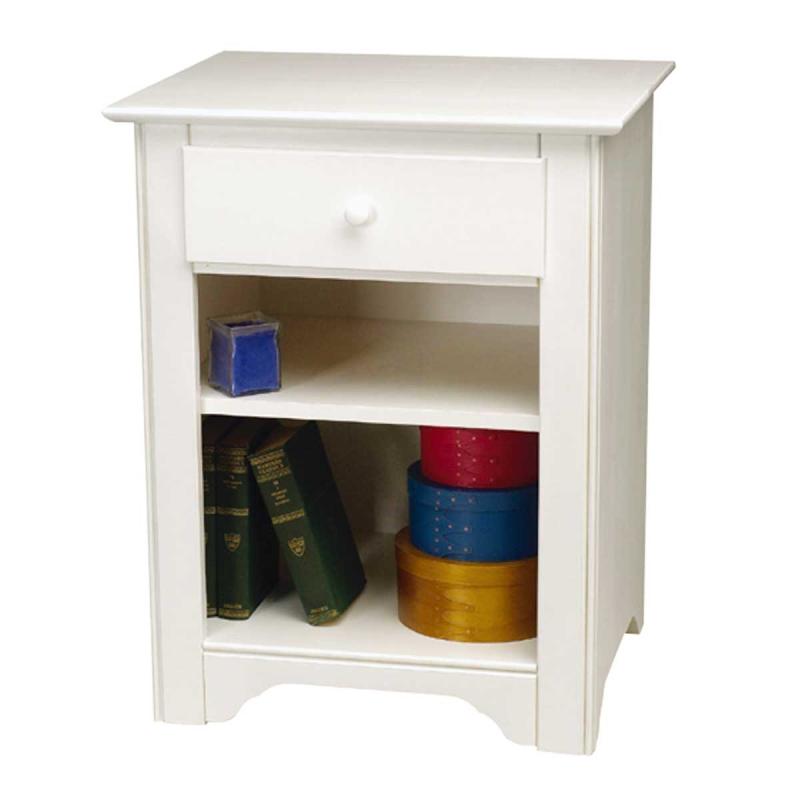 Nightstands | End Table White Hardwood Shaker Night End Table Home & Office Furniture Nightstands