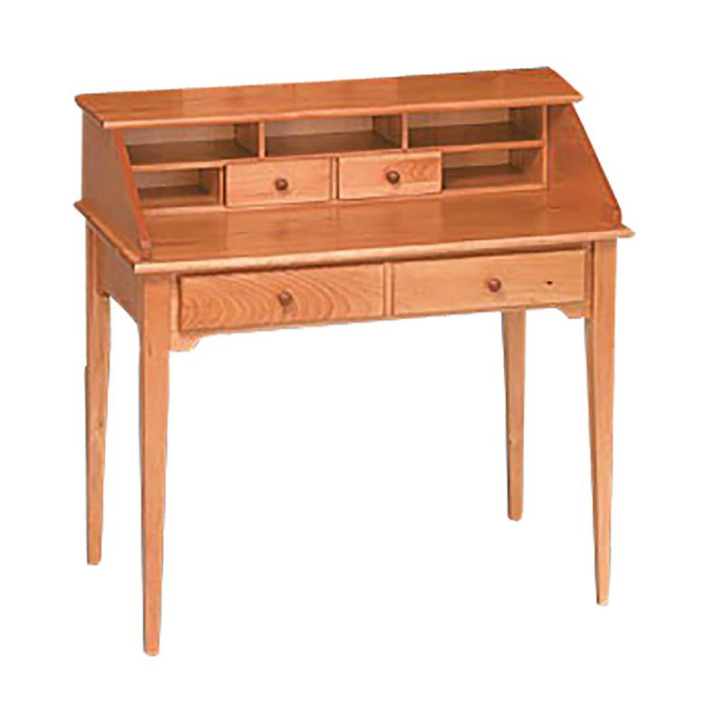 Office Furniture | Classic Honey Solid Pine Classic Secretary Desk Honey Pine 40 in. W Ma Home & Office Furniture Office Furniture