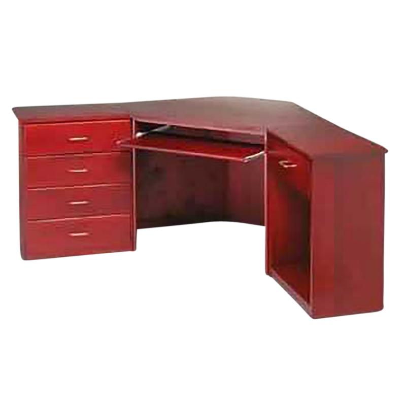 Office Furniture | Corner Office Desk Unit 4 Drawer Cherry Stain Poplar 30 Inch Home & Office Furniture Office Furniture