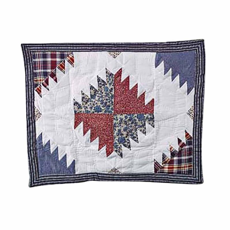 Throws and Pillows | Cotton PIllow Sham Red White and Blue Living Room Accents Throws & Pillows