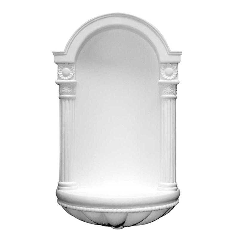 Wall Niches | White Urethane Foam Wall Mount Niche Ceiling Molding & Trim Wall Niches