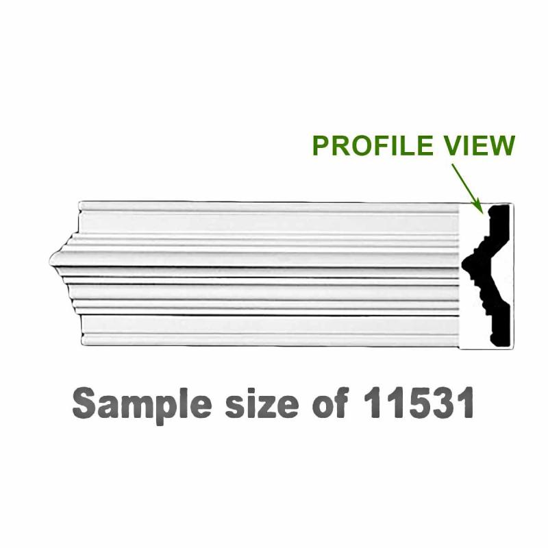 Cornice Samples | Cornice White Urethane 23.75″ Sample of 11531 Ceiling Molding & Trim Cornice Samples