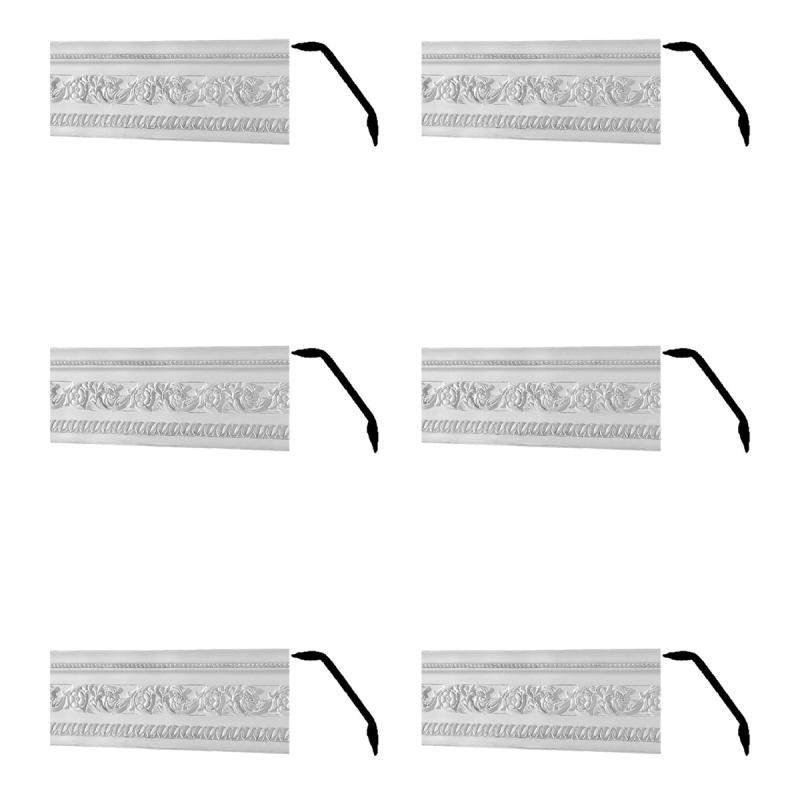 Cornice | Cornice White Urethane Garden Ornate Design 6 Pieces Totaling 473.25″ Length Ceiling Molding & Trim Cornice