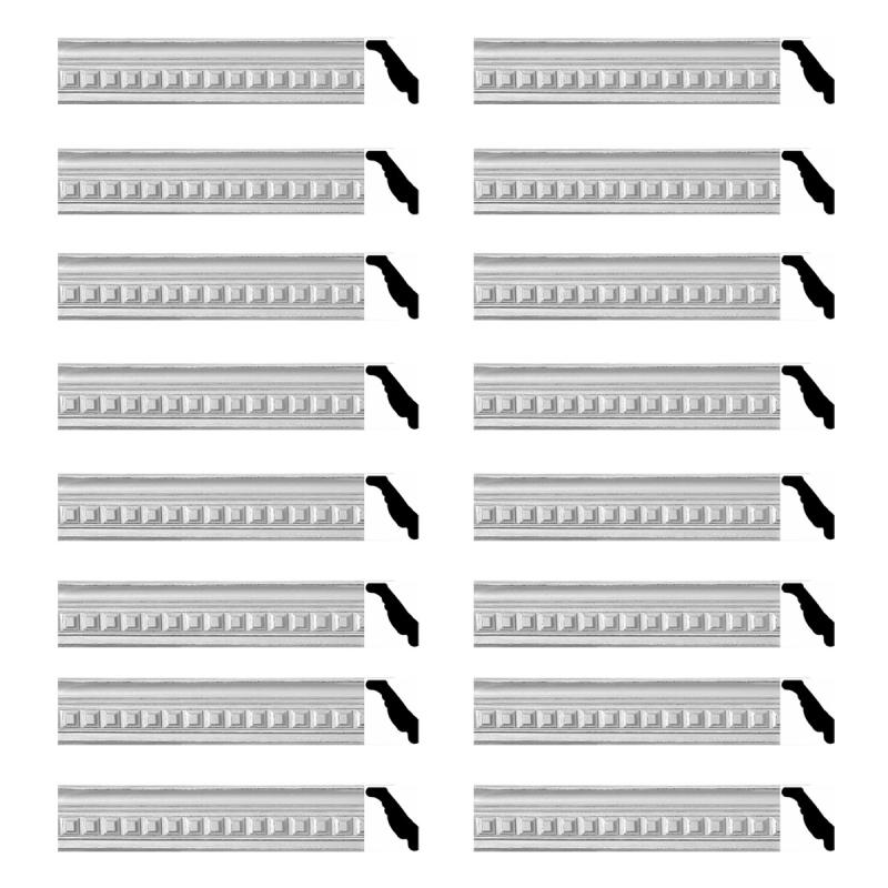 Cornice | Ornate Cornice White Urethane Amelia Ornate  16 Pieces Totaling 1516″ Length Ceiling Molding & Trim Cornice