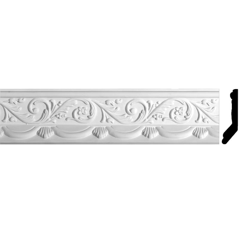 Cornice | Cornice White Urethane  82 3/4″ L  Letreamont Ornate Ceiling Molding & Trim Cornice