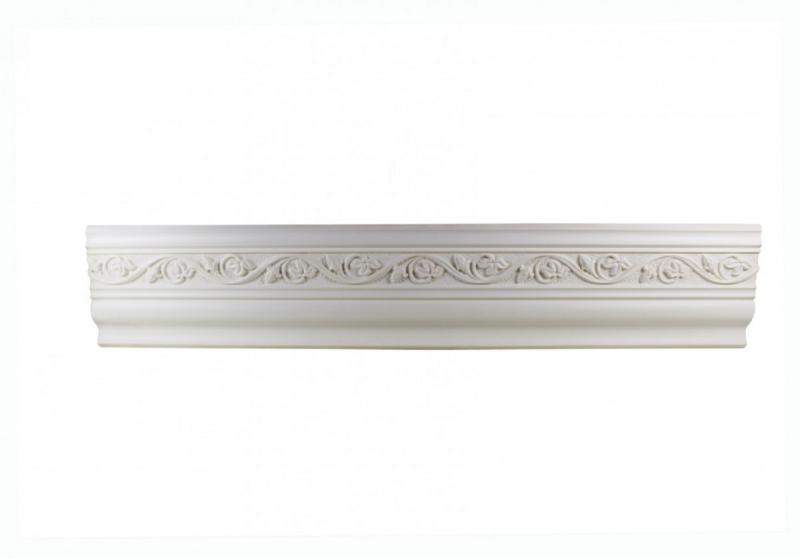 Cornice | Ornate Cornice White Urethane Lunetta  96″ L Ceiling Molding & Trim Cornice