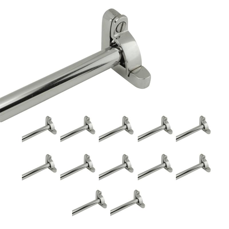 Carpet Rod Sets | Polished Nickel Carpet Rod Holder with Brackets 39 5/8″ Set of 13 Carpet Rod Sets Carpet Rod Sets