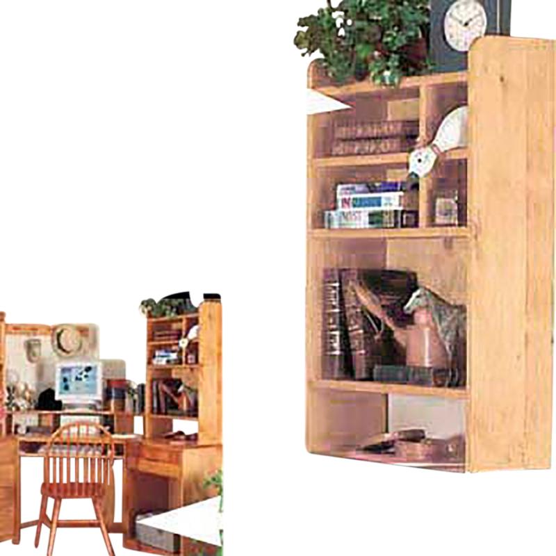 Office Furniture | Wood Desktop Shelf Organizer Unit Unfinished Pine 22.5 Inches